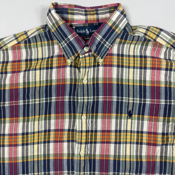 Ralph Lauren Other - Ralph Lauren Button Down Shirt Mens XL Multi Color Plaid Classic Fit Short Slv